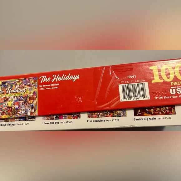 White Mountain Jigsaw Puzzle The Holidays 1000 Pieces James Mellet Complete - Picture 13 of 14